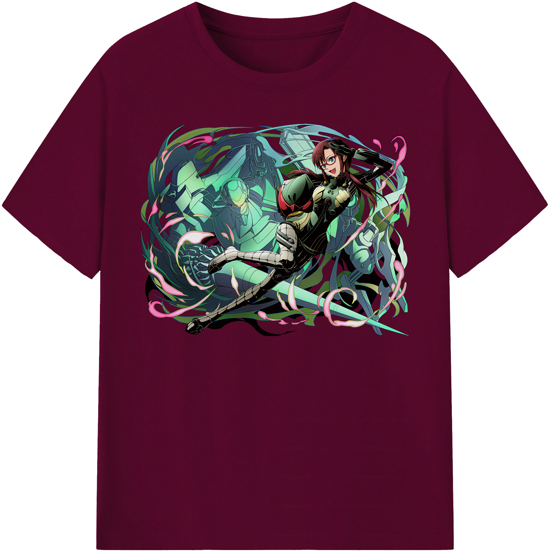 （画像用） EVA 新世紀エヴァンゲリオン レディースカジュアルプリントTシャツ（綿100％）